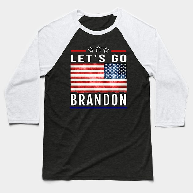 Let's Go Brandon Us flag Baseball T-Shirt by Adel dza